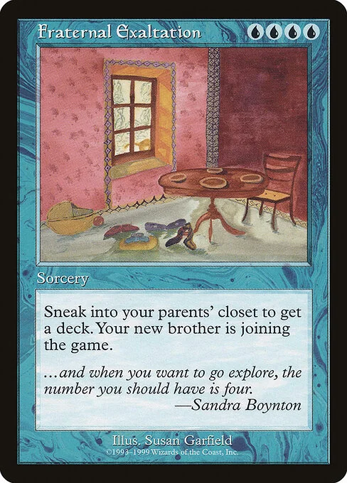 Fraternal Exaltation, carta Magic di tipo Sorcery illustrata da Susan Garfield