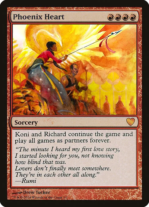 Phoenix Heart, carta Magic di tipo Sorcery illustrata da Drew Tucker