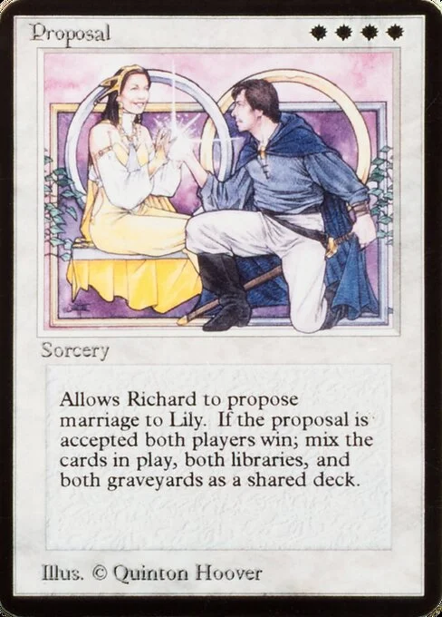 Proposal, carta Magic di tipo Sorcery illustrata da Quinton Hoover