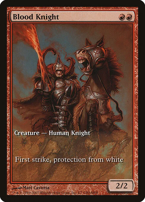 Blood Knight, carta Magic di tipo Creature — Human Knight illustrata da Matt Cavotta