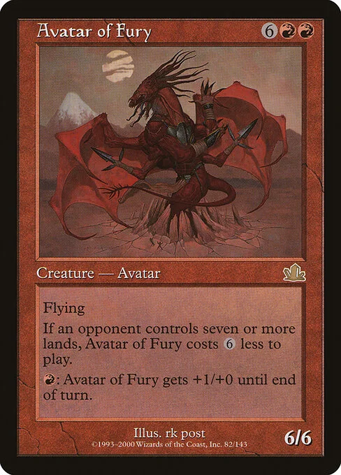 Avatar of Fury, carta Magic di tipo Creature — Avatar illustrata da rk post
