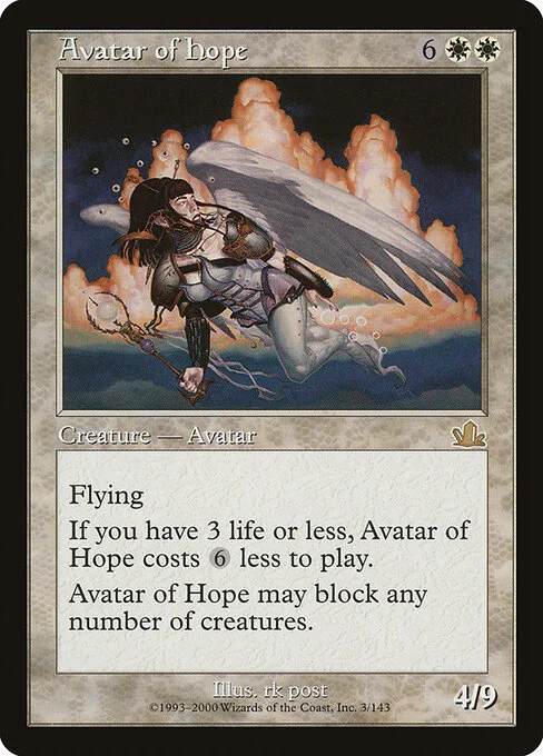 Avatar of Hope, carta Magic di tipo Creature — Avatar illustrata da rk post