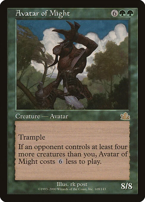 Avatar of Might, carta Magic di tipo Creature — Avatar illustrata da rk post