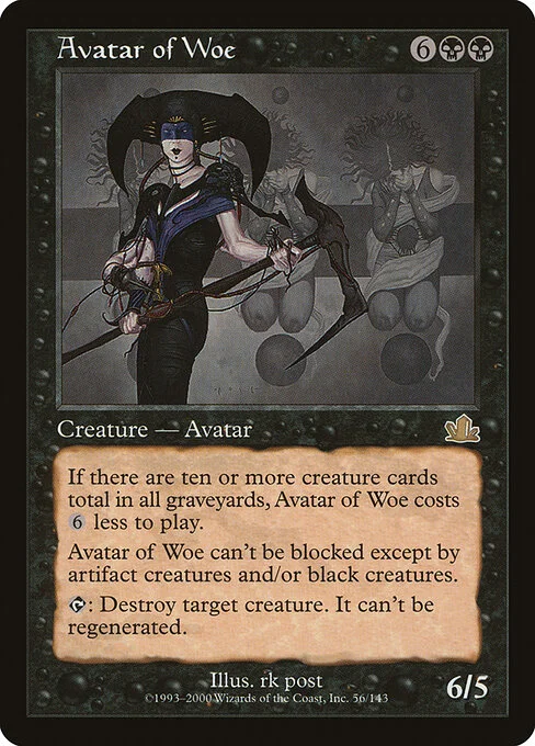 Avatar of Woe, carta Magic di tipo Creature — Avatar illustrata da rk post