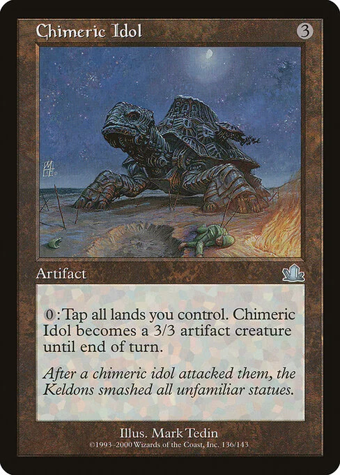 Chimeric Idol, carta Magic di tipo Artifact illustrata da Mark Tedin