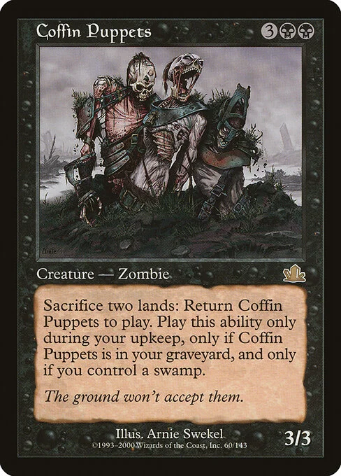 Coffin Puppets, carta Magic di tipo Creature — Zombie illustrata da Arnie Swekel
