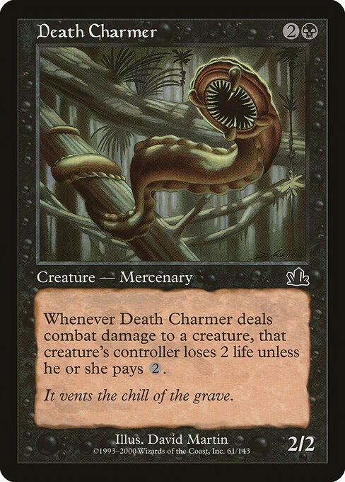 Death Charmer, carta Magic di tipo Creature — Worm Mercenary illustrata da David Martin