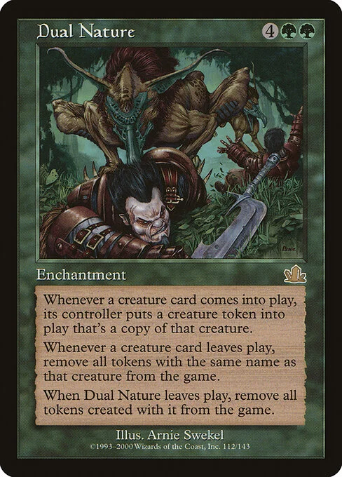 Dual Nature, carta Magic di tipo Enchantment illustrata da Arnie Swekel
