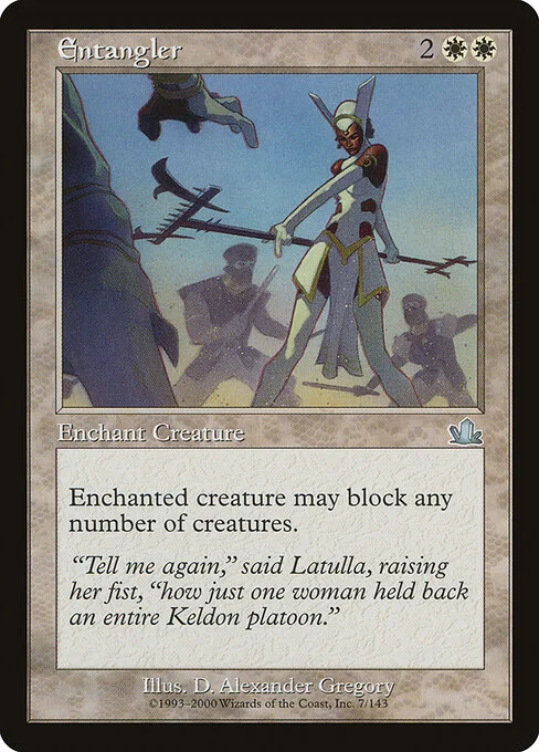 Entangler, carta Magic di tipo Enchantment — Aura illustrata da D. Alexander Gregory