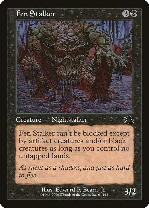 Fen Stalker, carta Magic di tipo Creature — Nightstalker illustrata da Edward P. Beard, Jr.