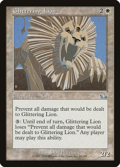 Glittering Lion, carta Magic di tipo Creature — Cat illustrata da Don Hazeltine