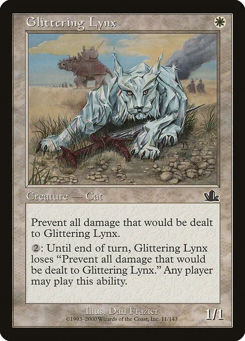 Glittering Lynx, carta Magic di tipo Creature — Cat illustrata da Dan Frazier