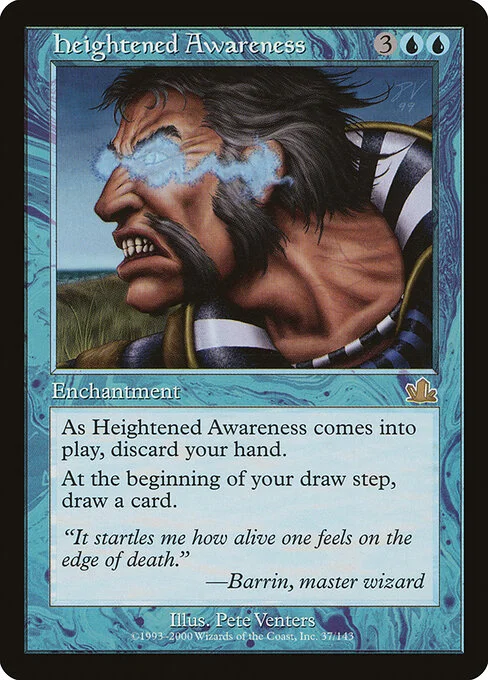 Heightened Awareness, carta Magic di tipo Enchantment illustrata da Pete Venters