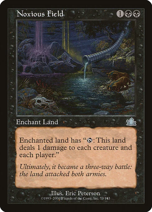 Noxious Field, carta Magic di tipo Enchantment — Aura illustrata da Eric Peterson