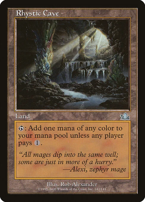 Rhystic Cave, carta Magic di tipo Land illustrata da Rob Alexander