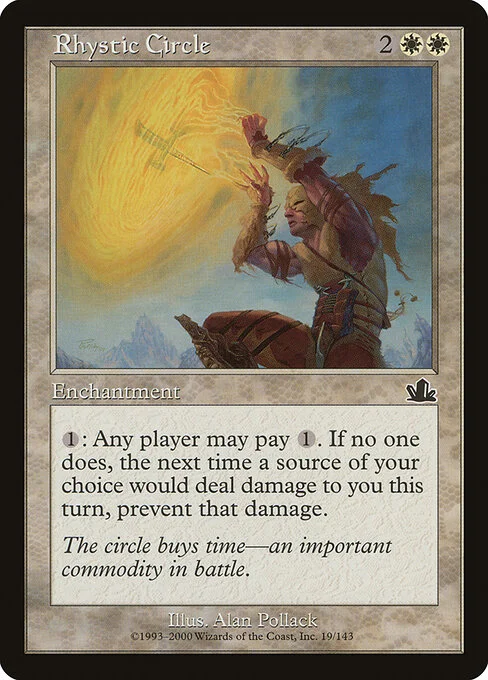 Rhystic Circle, carta Magic di tipo Enchantment illustrata da Alan Pollack