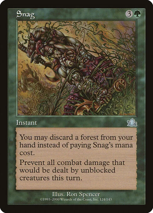 Snag, carta Magic di tipo Instant illustrata da Ron Spencer