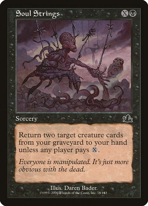 Soul Strings, carta Magic di tipo Sorcery illustrata da Daren Bader
