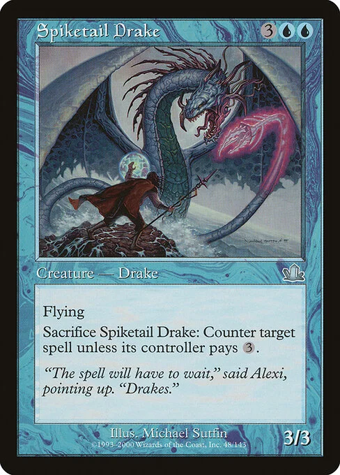 Spiketail Drake, carta Magic di tipo Creature — Drake illustrata da Michael Sutfin