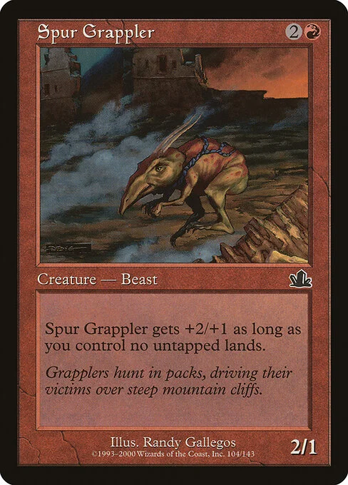 Spur Grappler, carta Magic di tipo Creature — Beast illustrata da Randy Gallegos