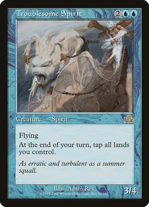 Troublesome Spirit, carta Magic di tipo Creature — Spirit illustrata da Adam Rex
