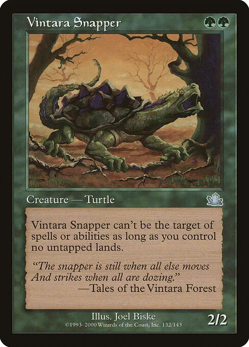 Vintara Snapper, carta Magic di tipo Creature — Turtle illustrata da Joel Biske