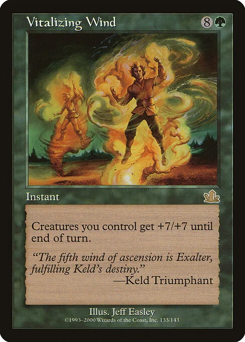 Vitalizing Wind, carta Magic di tipo Instant illustrata da Jeff Easley