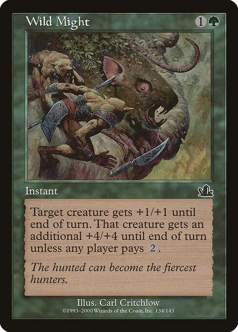 Wild Might, carta Magic di tipo Instant illustrata da Carl Critchlow