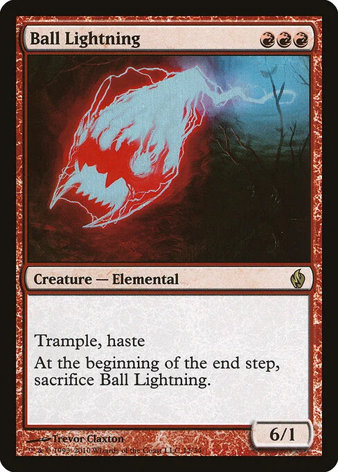 Ball Lightning, carta Magic di tipo Creature — Elemental illustrata da Trevor Claxton