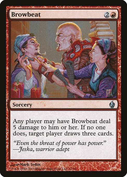 Browbeat, carta Magic di tipo Sorcery illustrata da Mark Tedin