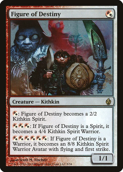Figure of Destiny, carta Magic di tipo Creature — Kithkin illustrata da Scott M. Fischer