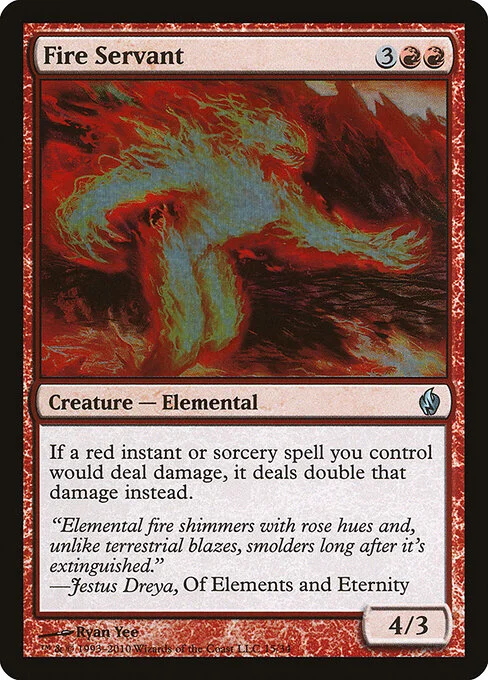Fire Servant, carta Magic di tipo Creature — Elemental illustrata da Ryan Yee