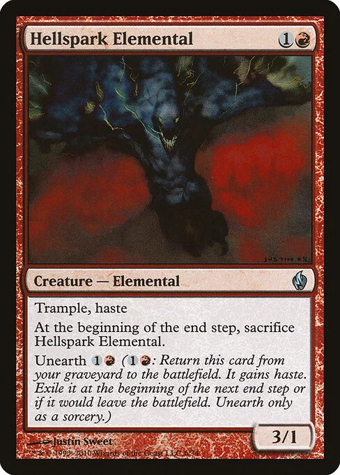 Hellspark Elemental, carta Magic di tipo Creature — Elemental illustrata da Justin Sweet