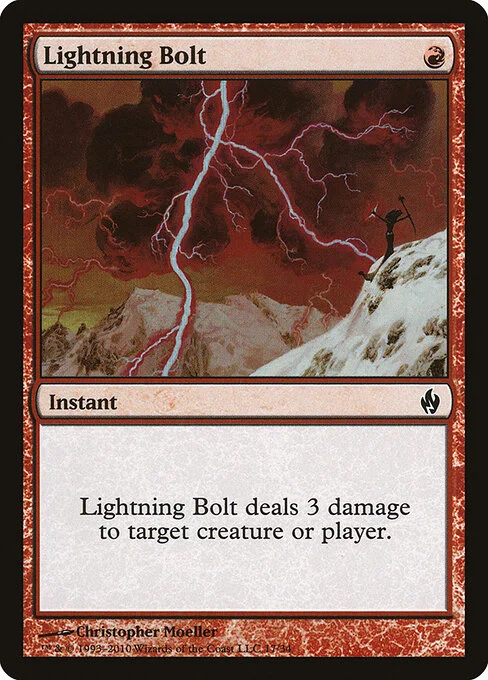 Lightning Bolt, carta Magic di tipo Instant illustrata da Christopher Moeller
