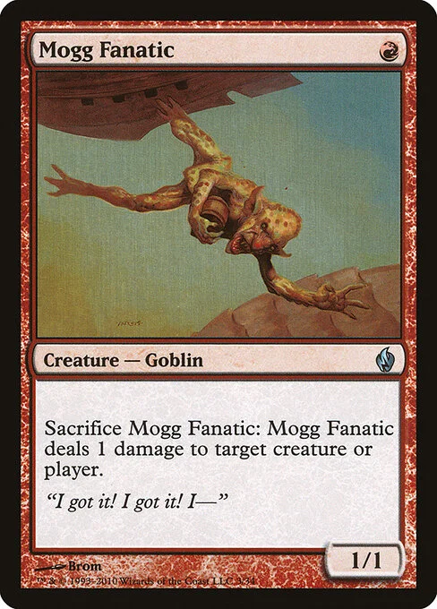 Mogg Fanatic, carta Magic di tipo Creature — Goblin illustrata da Brom
