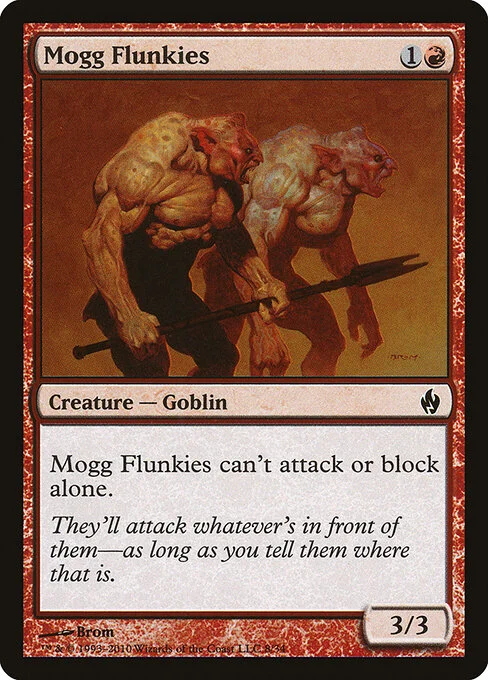 Mogg Flunkies, carta Magic di tipo Creature — Goblin illustrata da Brom