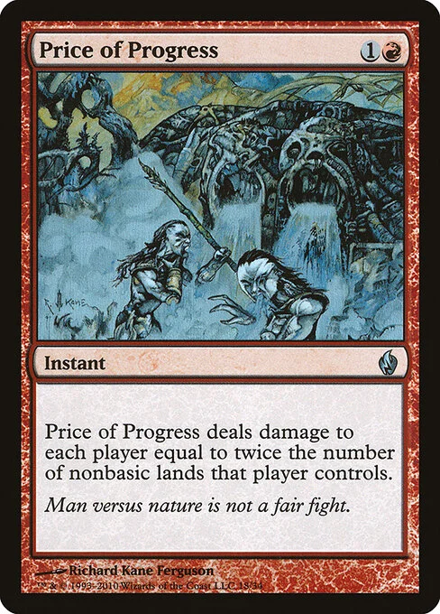 Price of Progress, carta Magic di tipo Instant illustrata da Richard Kane Ferguson