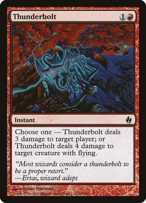 Thunderbolt, carta Magic di tipo Instant illustrata da Dylan Martens
