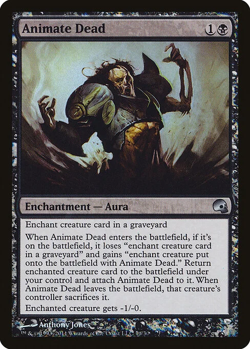 Animate Dead, carta Magic di tipo Enchantment — Aura illustrata da Anthony Jones