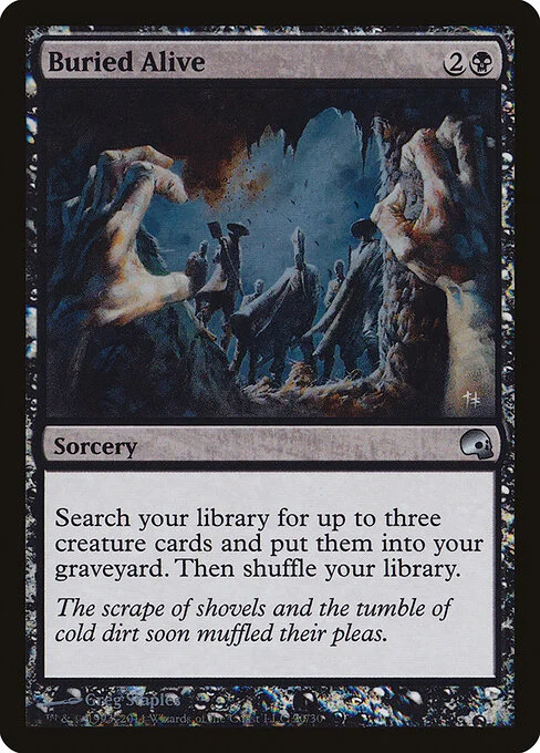 Buried Alive, carta Magic di tipo Sorcery illustrata da Greg Staples