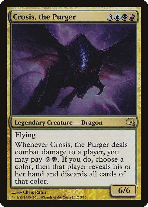 Crosis, the Purger, carta Magic di tipo Legendary Creature — Dragon illustrata da Chris Rahn