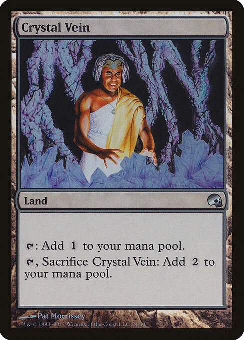 Crystal Vein, carta Magic di tipo Land illustrata da Pat Lewis