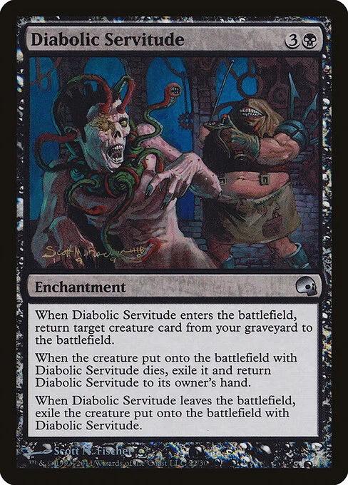 Diabolic Servitude, carta Magic di tipo Enchantment illustrata da Scott M. Fischer