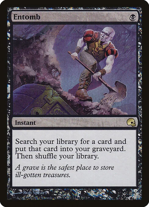 Entomb, carta Magic di tipo Instant illustrata da Ron Spears