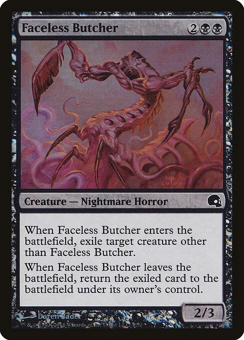 Faceless Butcher, carta Magic di tipo Creature — Nightmare Horror illustrata da Daren Bader