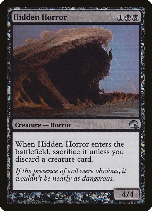 Hidden Horror, carta Magic di tipo Creature — Horror illustrata da Brom