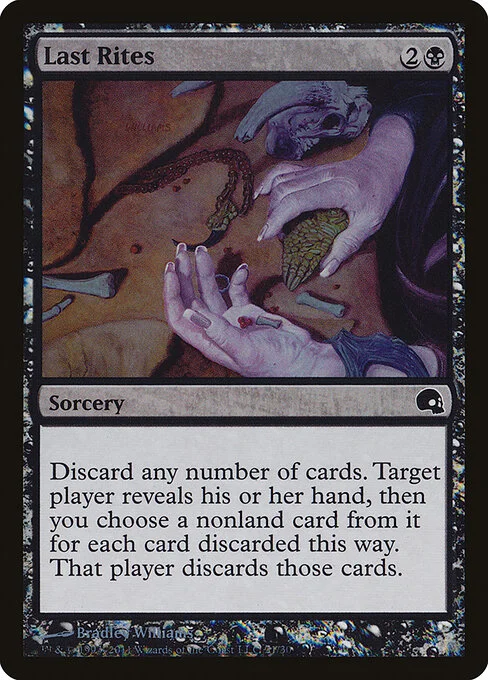 Last Rites, carta Magic di tipo Sorcery illustrata da Bradley Williams