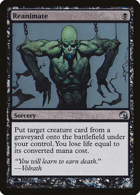 Reanimate, carta Magic di tipo Sorcery illustrata da Robert Bliss