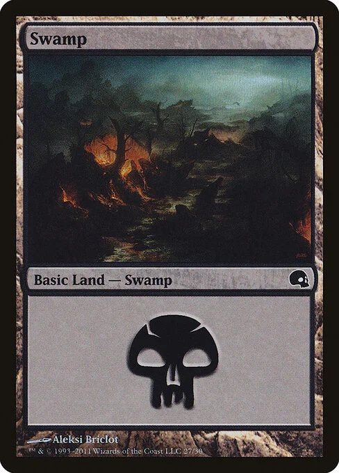 Swamp, carta Magic di tipo Basic Land — Swamp illustrata da Aleksi Briclot