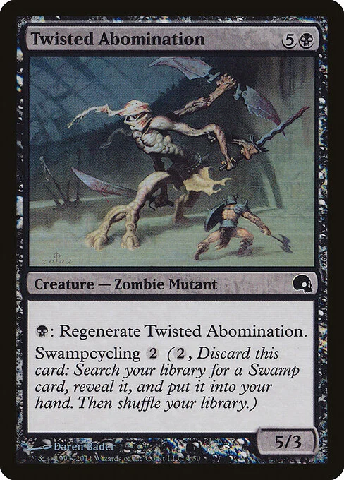 Twisted Abomination, carta Magic di tipo Creature — Zombie Mutant illustrata da Daren Bader